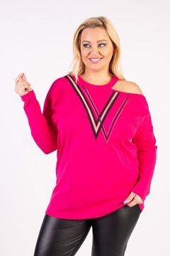 Picture of PLUS SIZE TOP WITH OPEN SHOULDER